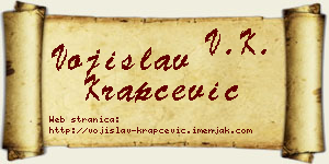 Vojislav Krapčević vizit kartica